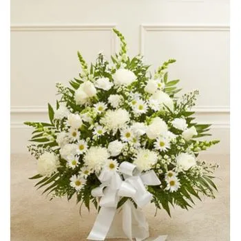 Deepest Condolences All White Flowers